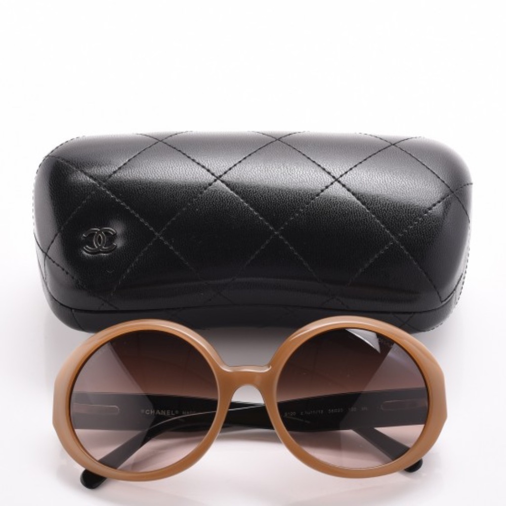 CHANEL Quilted CC Mod Sunglasses 5120 Brown